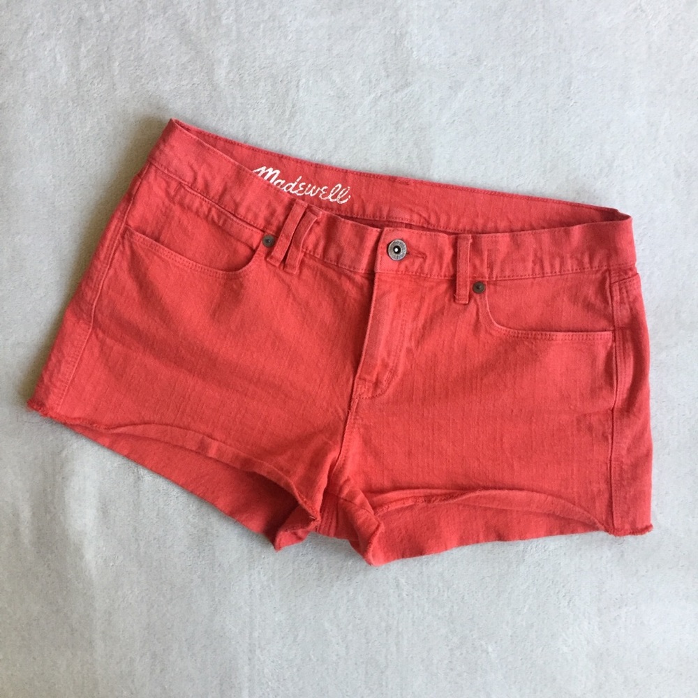 Madewell Red Denim Shorts